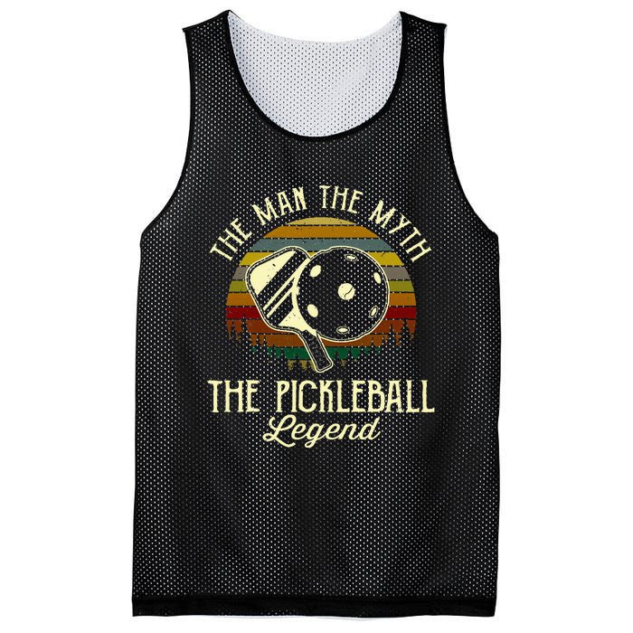 The Man The Myth The Pickleball Legend Mesh Reversible Basketball Jersey Tank