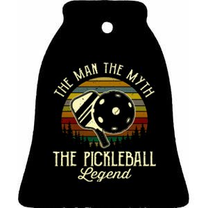 The Man The Myth The Pickleball Legend Ceramic Bell Ornament