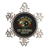 The Man The Myth The Pickleball Legend Metallic Star Ornament