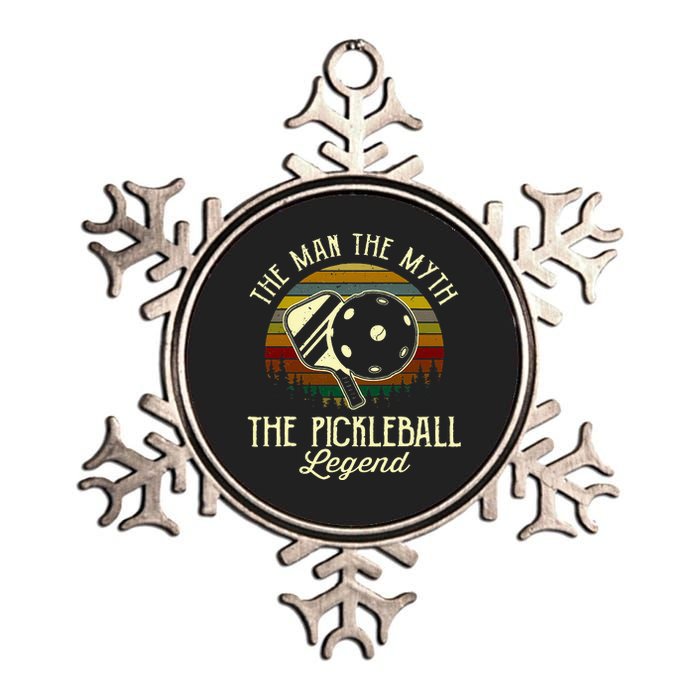 The Man The Myth The Pickleball Legend Metallic Star Ornament