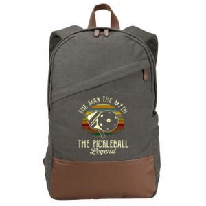 The Man The Myth The Pickleball Legend Cotton Canvas Backpack