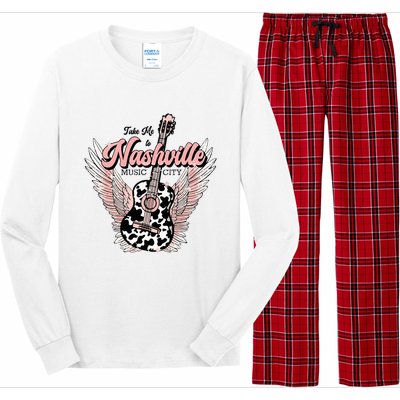 Take Me To Nashville Nashville Tennessee Long Sleeve Pajama Set