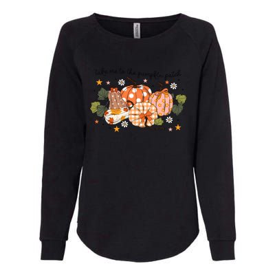 Take Me To The Pumpkin Patch Fall Pumpkin Womens California Wash Sweatshirt