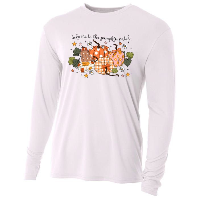 Take Me To The Pumpkin Patch Fall Pumpkin Cooling Performance Long Sleeve Crew