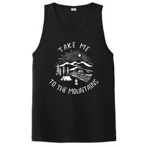 Take Me To The Mountains Meaningful Gift Fun Hiking And Camping Meaningful Gift PosiCharge Competitor Tank