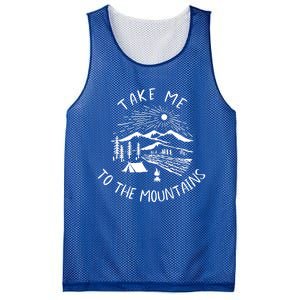 Take Me To The Mountains Meaningful Gift Fun Hiking And Camping Meaningful Gift Mesh Reversible Basketball Jersey Tank