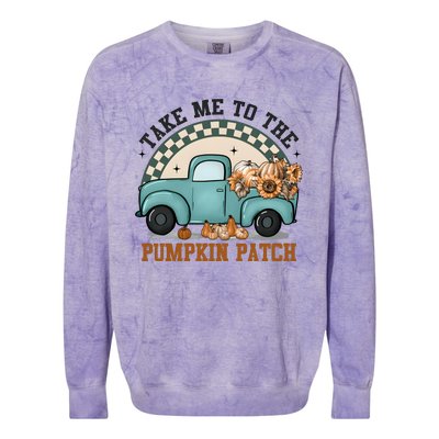 Take Me To The Pumpkin Patch Colorblast Crewneck Sweatshirt