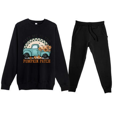 Take Me To The Pumpkin Patch Premium Crewneck Sweatsuit Set