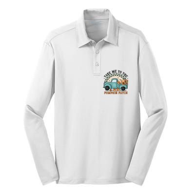 Take Me To The Pumpkin Patch Silk Touch Performance Long Sleeve Polo