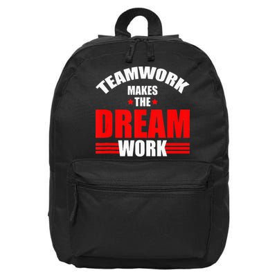 Teamwork Makes The Dream Work Team Crew Building 16 in Basic Backpack