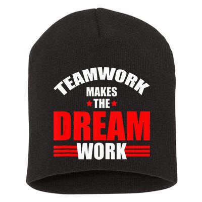 Teamwork Makes The Dream Work Team Crew Building Short Acrylic Beanie
