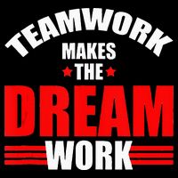 Teamwork Makes The Dream Work Team Crew Building Wool Snapback Cap