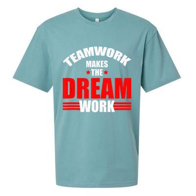 Teamwork Makes The Dream Work Team Crew Building Sueded Cloud Jersey T-Shirt