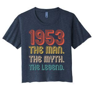 The Man The Myth The Legend 1953 70th Birthday Women's Crop Top Tee