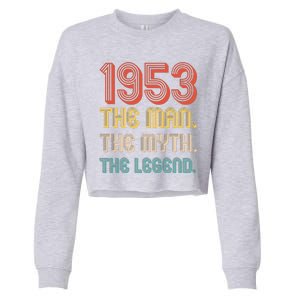 The Man The Myth The Legend 1953 70th Birthday Cropped Pullover Crew