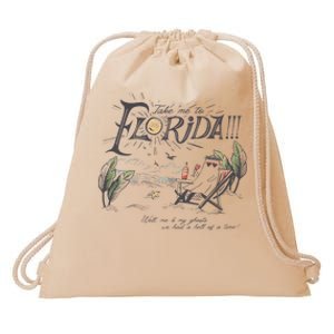 Take Me To The Florida Drawstring Bag