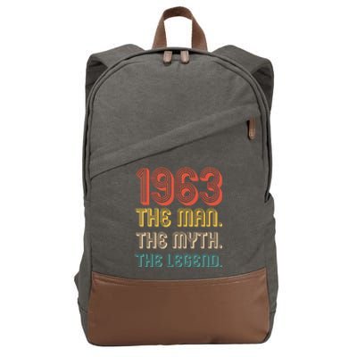 The Man The Myth The Legend 1963 60th Birthday Cotton Canvas Backpack