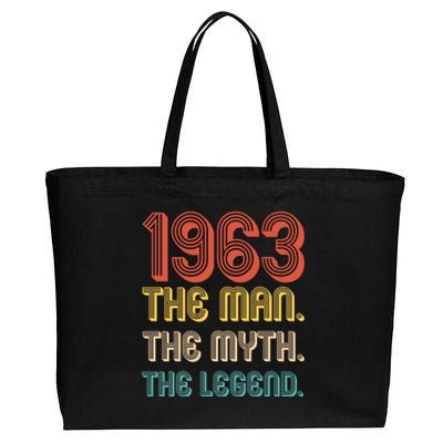 The Man The Myth The Legend 1963 60th Birthday Cotton Canvas Jumbo Tote