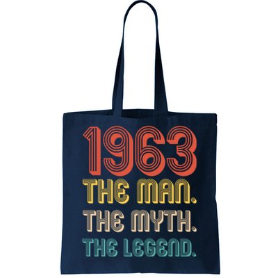 The Man The Myth The Legend 1963 60th Birthday Tote Bag