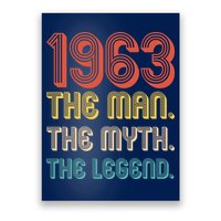 The Man The Myth The Legend 1963 60th Birthday Poster