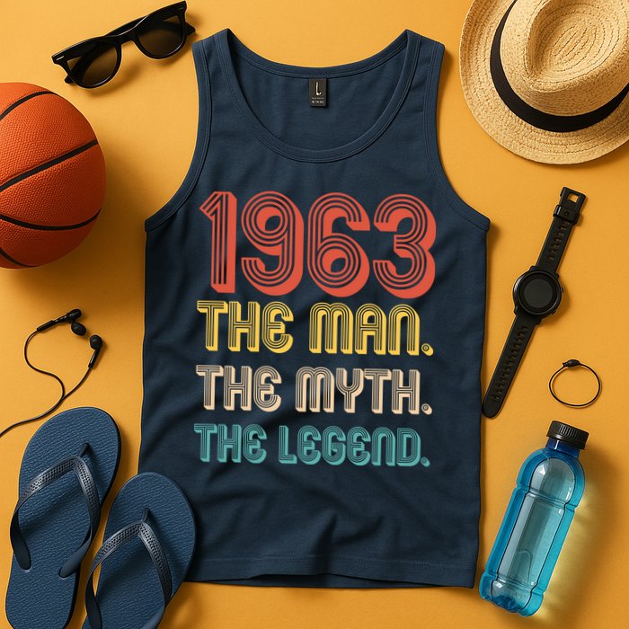 The Man The Myth The Legend 1963 60th Birthday Tank Top