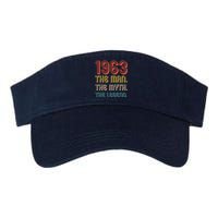 The Man The Myth The Legend 1963 60th Birthday Valucap Bio-Washed Visor