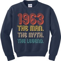 The Man The Myth The Legend 1963 60th Birthday Kids Sweatshirt