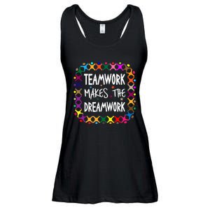 Teamwork Makes The Dreamwork Motivational Sports Quote Team Ladies Essential Flowy Tank