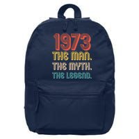 The Man The Myth The Legend 1973 50th Birthday 16 in Basic Backpack