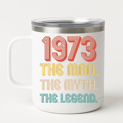 The Man The Myth The Legend 1973 50th Birthday 12 oz Stainless Steel Tumbler Cup