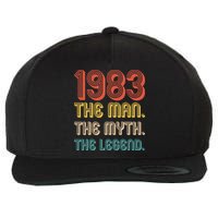 The Man The Myth The Legend 1983 40th Birthday Wool Snapback Cap