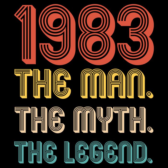 The Man The Myth The Legend 1983 40th Birthday Wool Snapback Cap