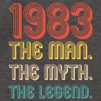 The Man The Myth The Legend 1983 40th Birthday Vector Backpack