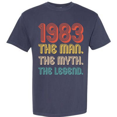 The Man The Myth The Legend 1983 40th Birthday Garment-Dyed Heavyweight T-Shirt