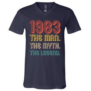 The Man The Myth The Legend 1983 40th Birthday V-Neck T-Shirt