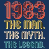 The Man The Myth The Legend 1983 40th Birthday Drawstring Bag
