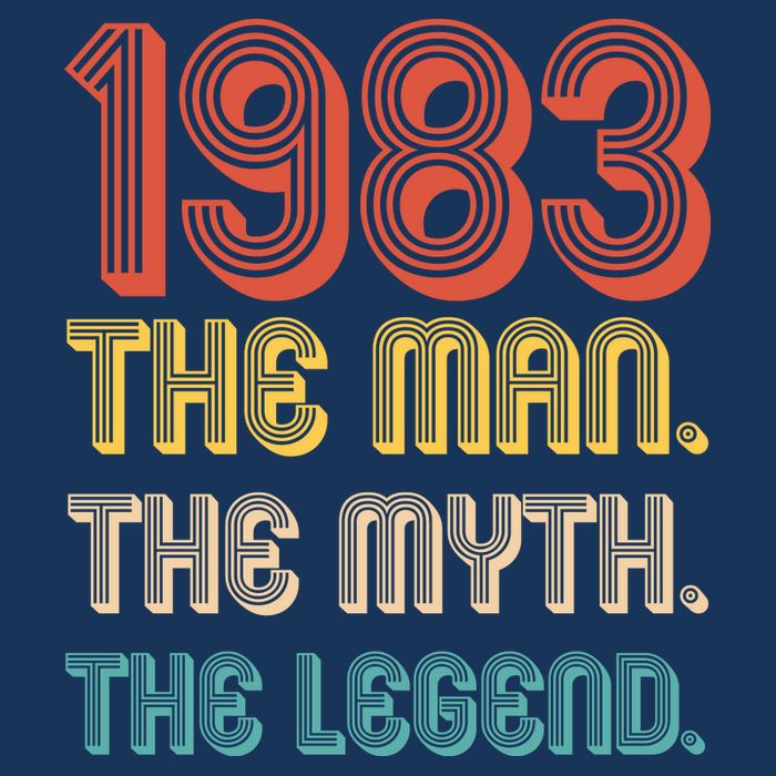 The Man The Myth The Legend 1983 40th Birthday Drawstring Bag