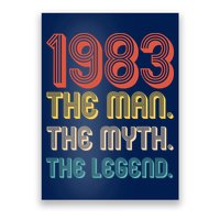 The Man The Myth The Legend 1983 40th Birthday Poster