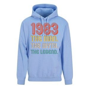 The Man The Myth The Legend 1983 40th Birthday Unisex Surf Hoodie