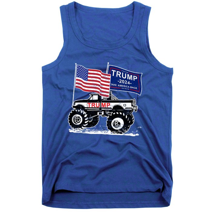 Trump Monster Truck Rally Trump Flag Trump 2024 Great Gift Tank Top