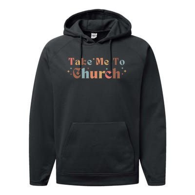 Take Me To Church Christian Performance Fleece Hoodie