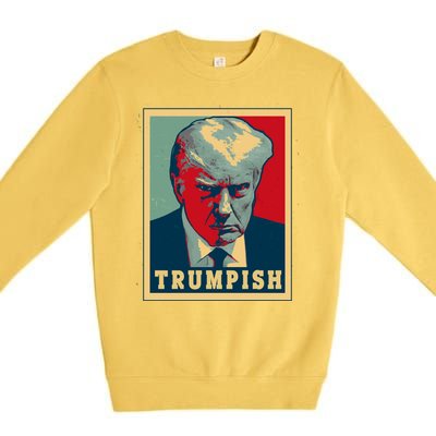 Trumpish Mugshot Vintage Poster Premium Crewneck Sweatshirt