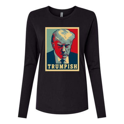 Trumpish Mugshot Vintage Poster Womens Cotton Relaxed Long Sleeve T-Shirt