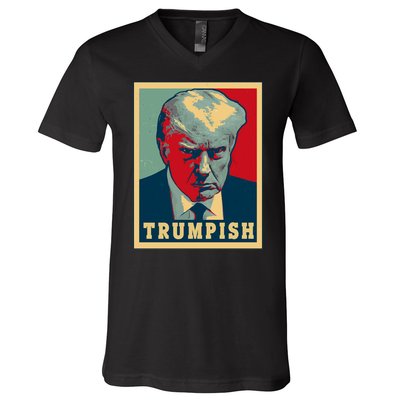 Trumpish Mugshot Vintage Poster V-Neck T-Shirt