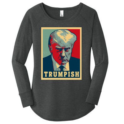 Trumpish Mugshot Vintage Poster Women's Perfect Tri Tunic Long Sleeve Shirt