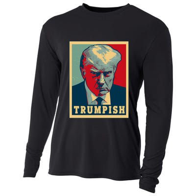 Trumpish Mugshot Vintage Poster Cooling Performance Long Sleeve Crew