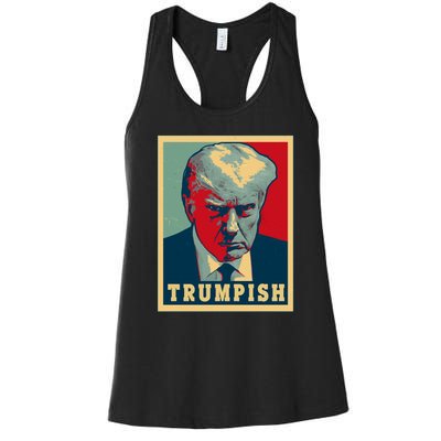 Trumpish Mugshot Vintage Poster Women's Racerback Tank