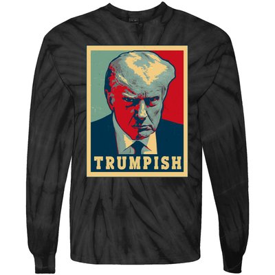 Trumpish Mugshot Vintage Poster Tie-Dye Long Sleeve Shirt