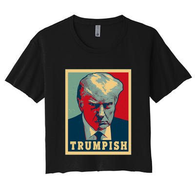 Trumpish Mugshot Vintage Poster Crop Top