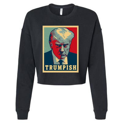 Trumpish Mugshot Vintage Poster Cropped Pullover Crew